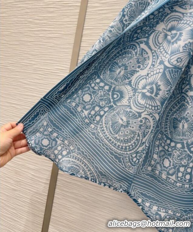 Reasonable Price Dior Printed Shirt 528003 Blue 2025