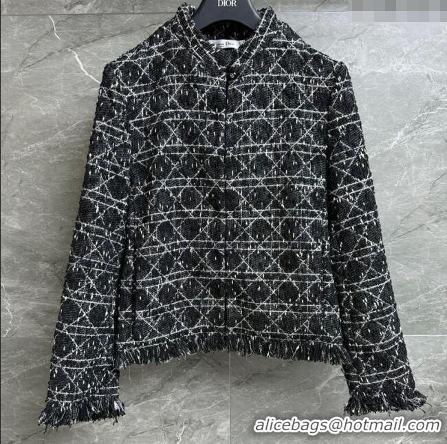 Traditional Discount Dior Cannage Tweed Jacket 528009 Black 2025