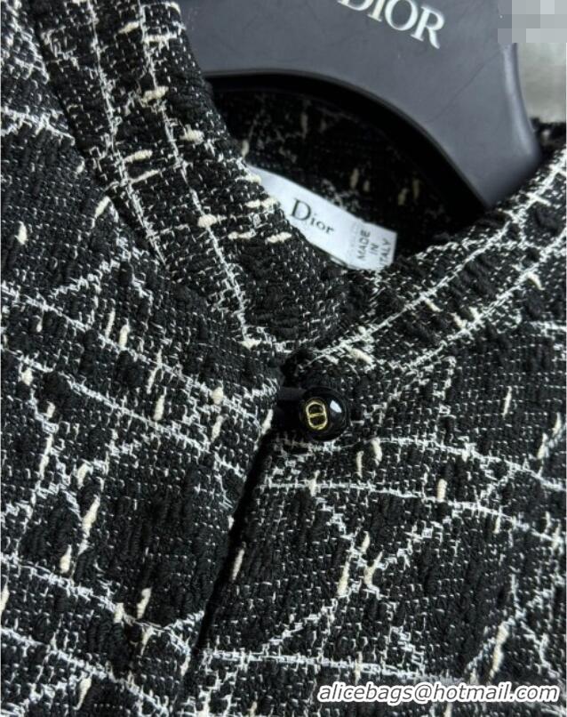 Traditional Discount Dior Cannage Tweed Jacket 528009 Black 2025