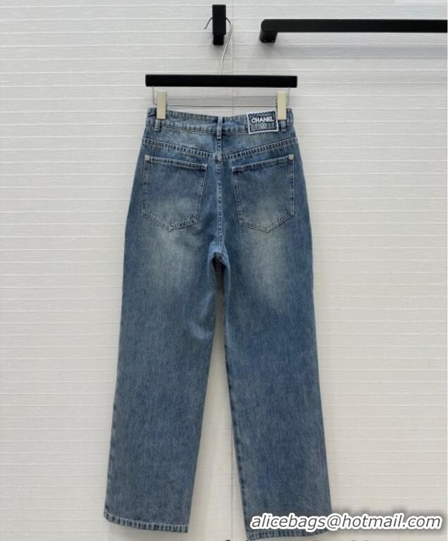 Luxury Cheap Chanel Coco Jeans 528007 Blue 2025
