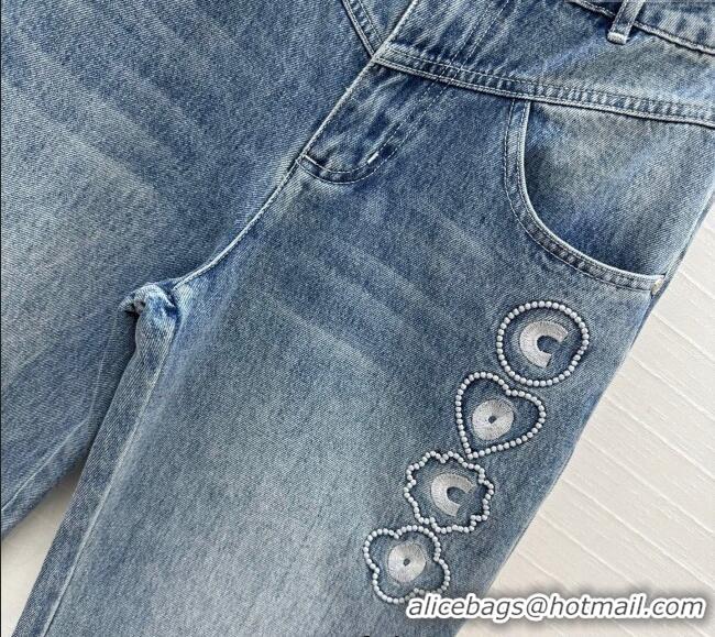 Luxury Cheap Chanel Coco Jeans 528007 Blue 2025