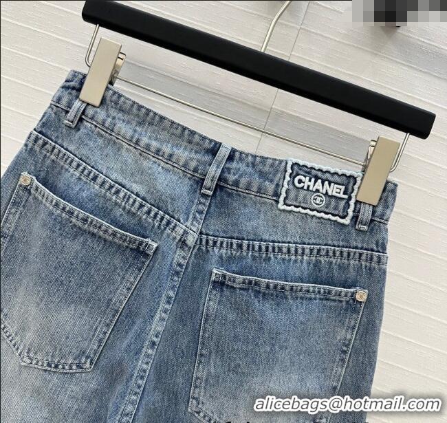 Luxury Cheap Chanel Coco Jeans 528007 Blue 2025