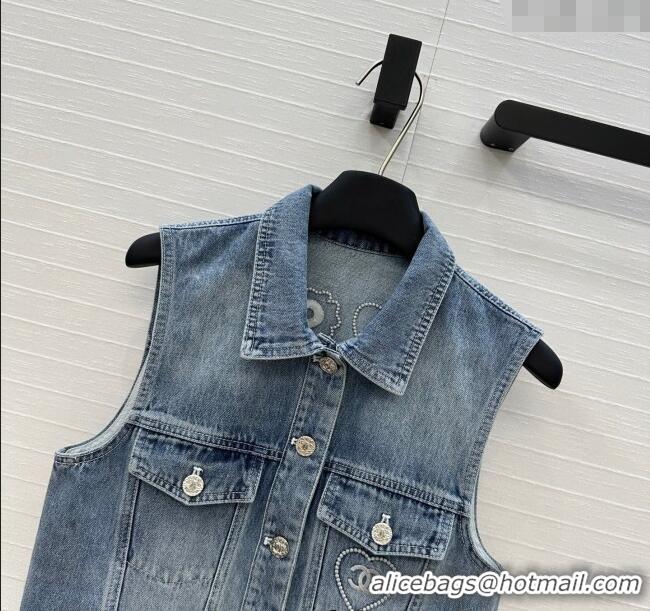 Well Crafted Chanel Coco Vest 528007 Blue 2025