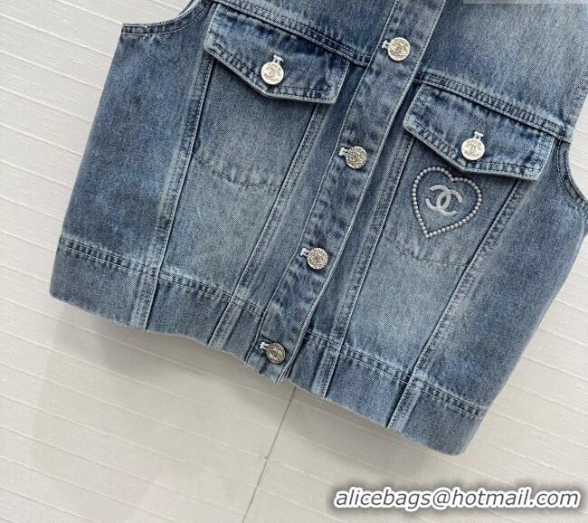 Well Crafted Chanel Coco Vest 528007 Blue 2025