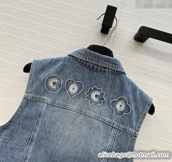 Well Crafted Chanel Coco Vest 528007 Blue 2025