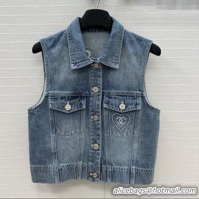 Well Crafted Chanel Coco Vest 528007 Blue 2025