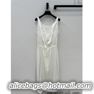 Pretty Style Prada Dress with Lace and Lace up 528006 White 2025