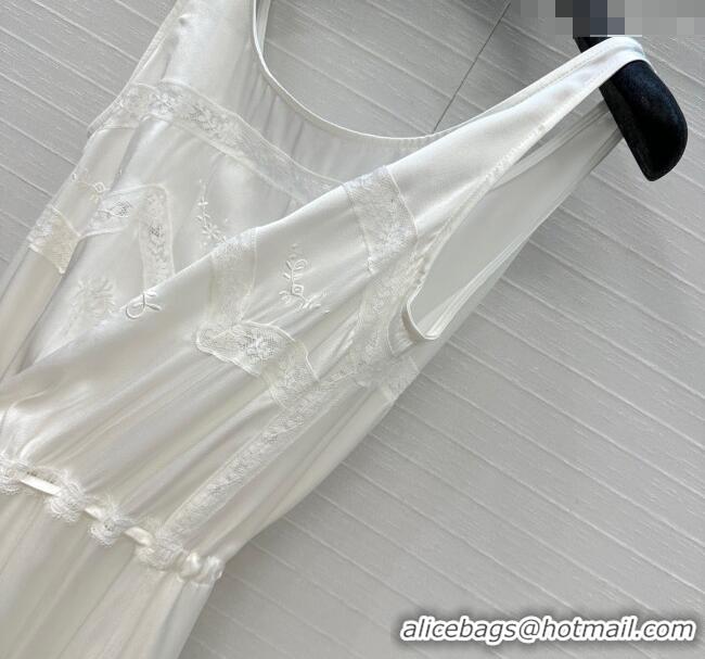 Pretty Style Prada Dress with Lace and Lace up 528006 White 2025