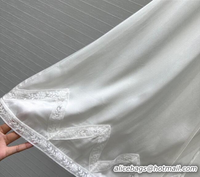 Pretty Style Prada Dress with Lace and Lace up 528006 White 2025