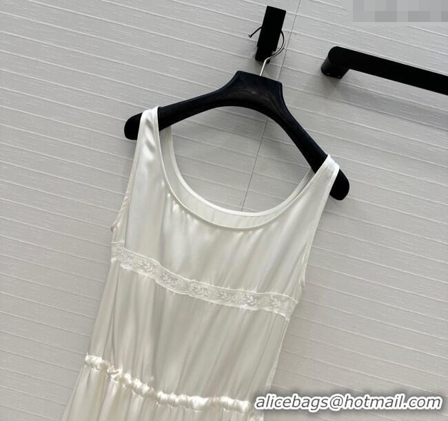 Pretty Style Prada Dress with Lace and Lace up 528006 White 2025