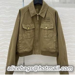 Traditional Specials Miu Miu Cotton Jacket 528012 Green 2025