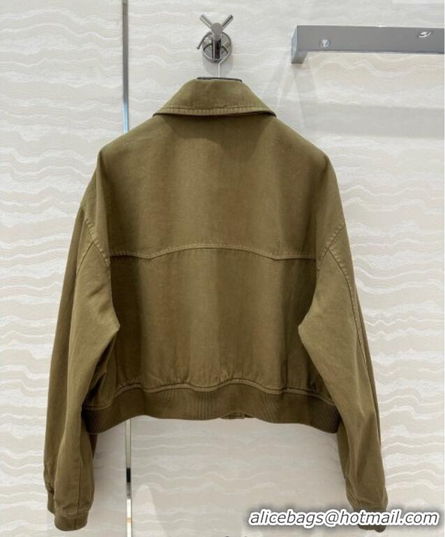 Traditional Specials Miu Miu Cotton Jacket 528012 Green 2025
