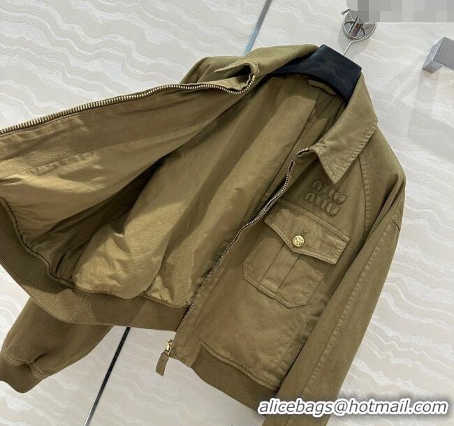 Traditional Specials Miu Miu Cotton Jacket 528012 Green 2025