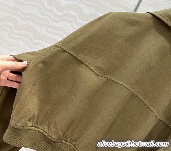 Traditional Specials Miu Miu Cotton Jacket 528012 Green 2025