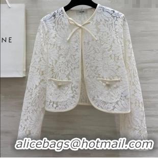 Most Popular Celine Lace Cardigan 528014 White 2025
