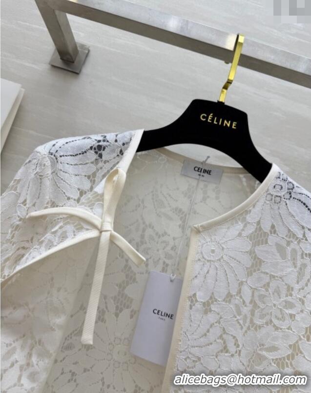 Most Popular Celine Lace Cardigan 528014 White 2025