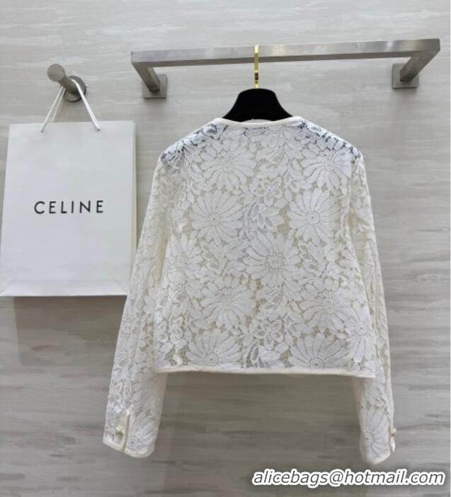 Most Popular Celine Lace Cardigan 528014 White 2025