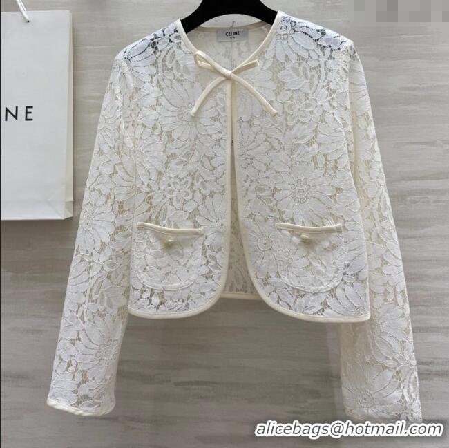 Most Popular Celine Lace Cardigan 528014 White 2025