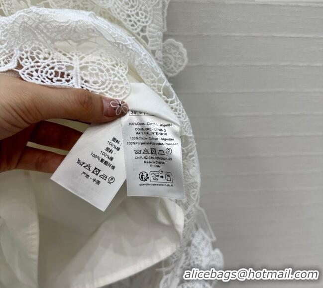 Top Grade Dior Butterfly Lace Skirt 528013 White 2025