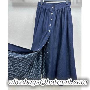 Well Crafted Dior Denim Skirt 528016 Blue 2025