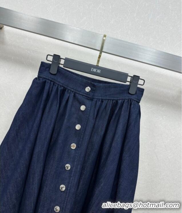 Well Crafted Dior Denim Skirt 528016 Blue 2025