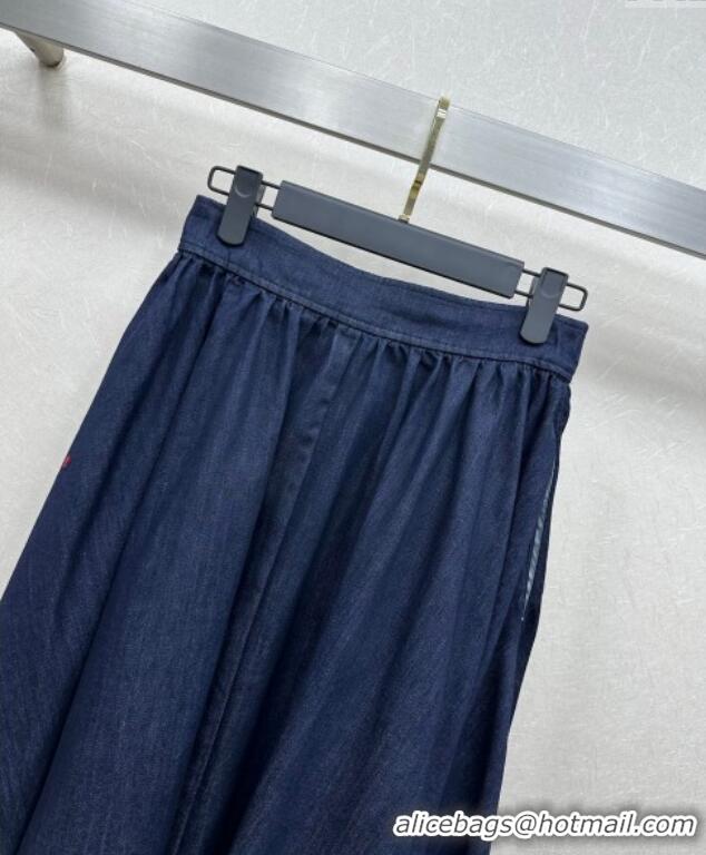 Well Crafted Dior Denim Skirt 528016 Blue 2025