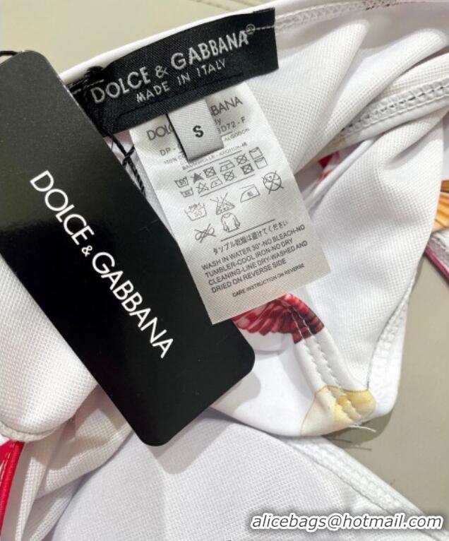 Good Taste Dolce & Gabbana DG Belt One-Piece Swimwear 0313 White 2025