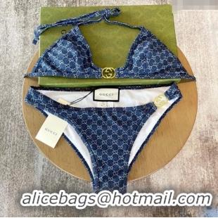 Fashion Discount Gucci GG Swimwear G22004 Denim Blue 2025