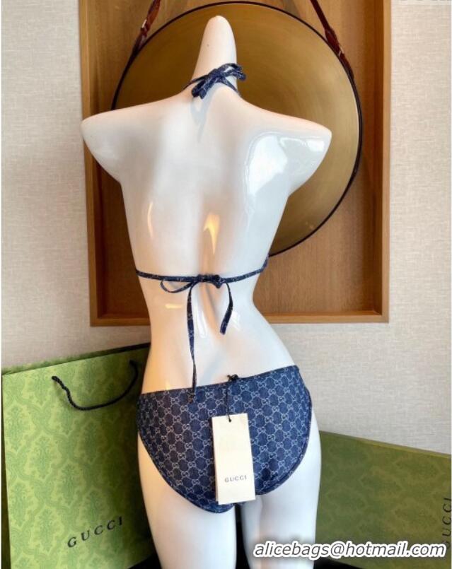 Fashion Discount Gucci GG Swimwear G22004 Denim Blue 2025