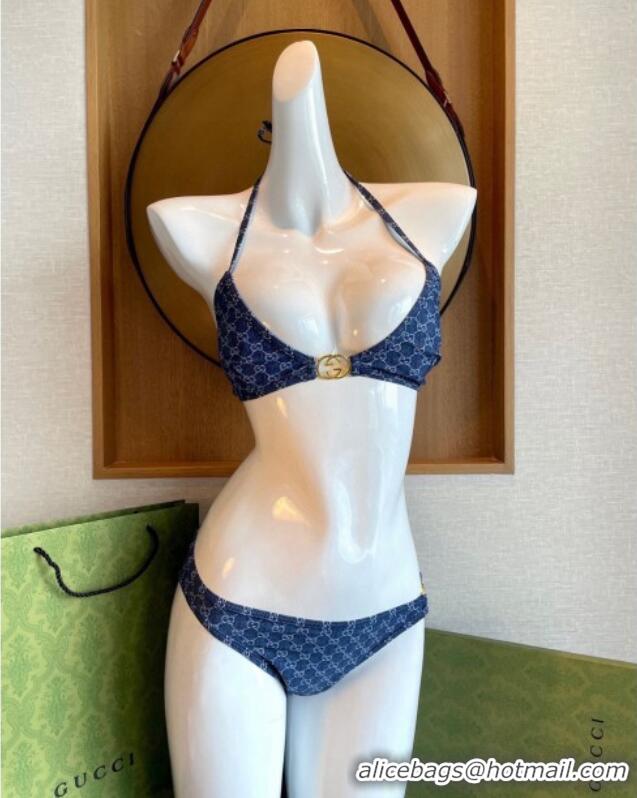 Fashion Discount Gucci GG Swimwear G22004 Denim Blue 2025