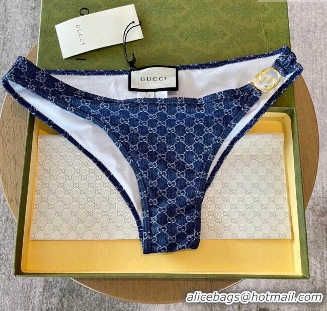 Fashion Discount Gucci GG Swimwear G22004 Denim Blue 2025