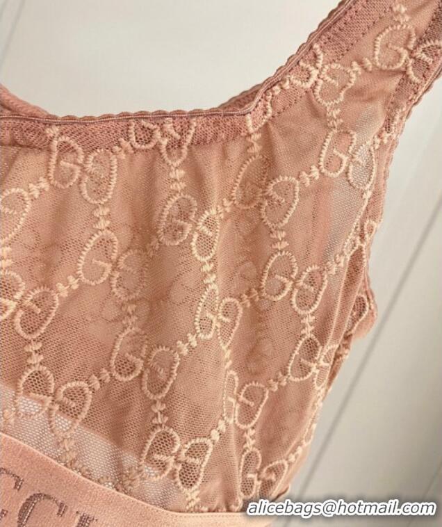 Grade Cheapest Gucci Mesh Two-Pieces Swimwear 13073 Nude Pink 2025