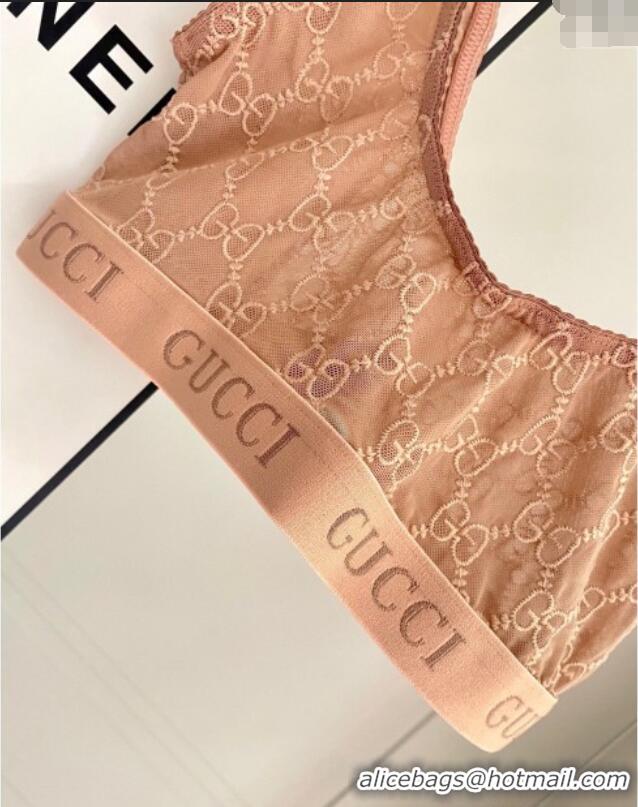 Grade Cheapest Gucci Mesh Two-Pieces Swimwear 13073 Nude Pink 2025