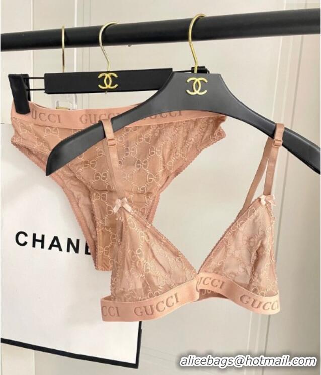 Grade Cheapest Gucci Mesh Two-Pieces Swimwear 13073 Nude Pink 2025