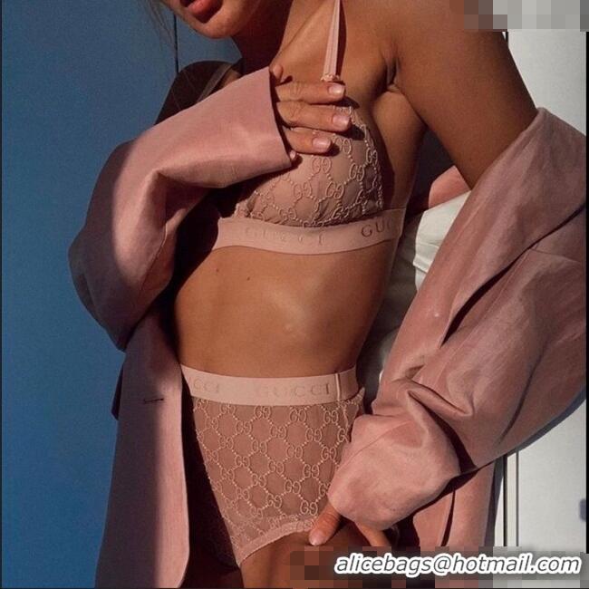 Grade Cheapest Gucci Mesh Two-Pieces Swimwear 13073 Nude Pink 2025
