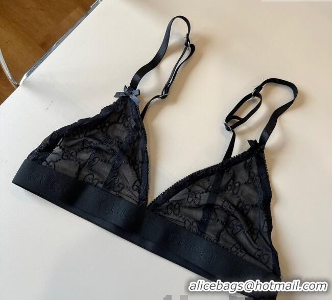​Top Design Gucci Mesh Two-Pieces Swimwear 0313 Black 2025