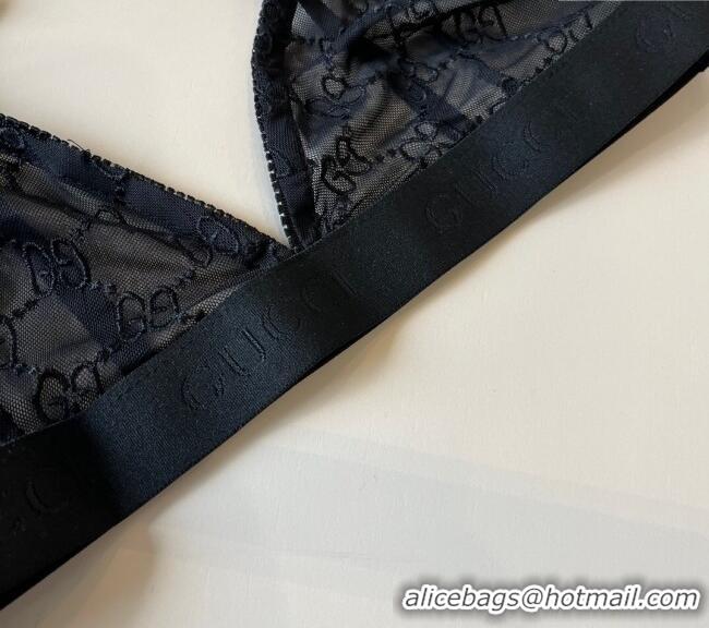 ​Top Design Gucci Mesh Two-Pieces Swimwear 0313 Black 2025