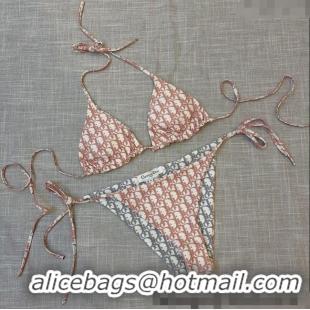 Best Product Dior Reversible Two-Pieces Swimwear 0313 Pink/Grey 2025