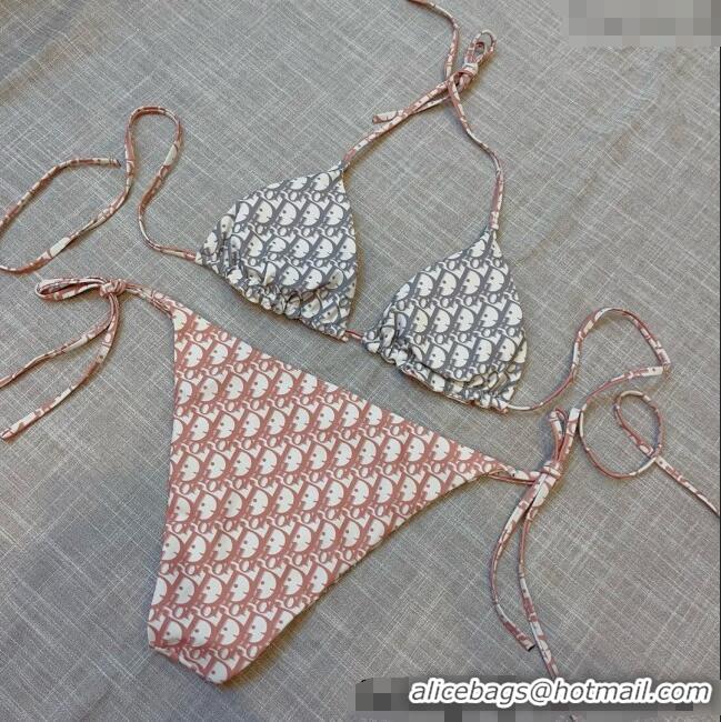 Best Product Dior Reversible Two-Pieces Swimwear 0313 Pink/Grey 2025