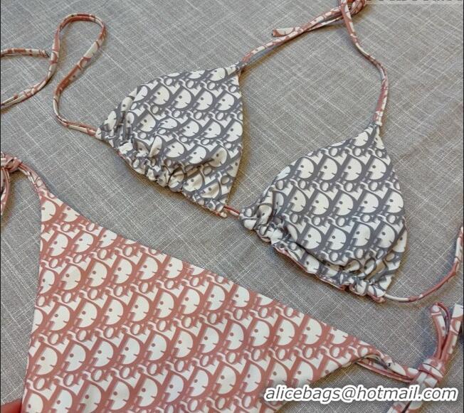 Best Product Dior Reversible Two-Pieces Swimwear 0313 Pink/Grey 2025