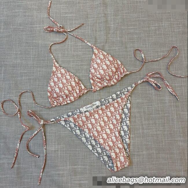 Best Product Dior Reversible Two-Pieces Swimwear 0313 Pink/Grey 2025