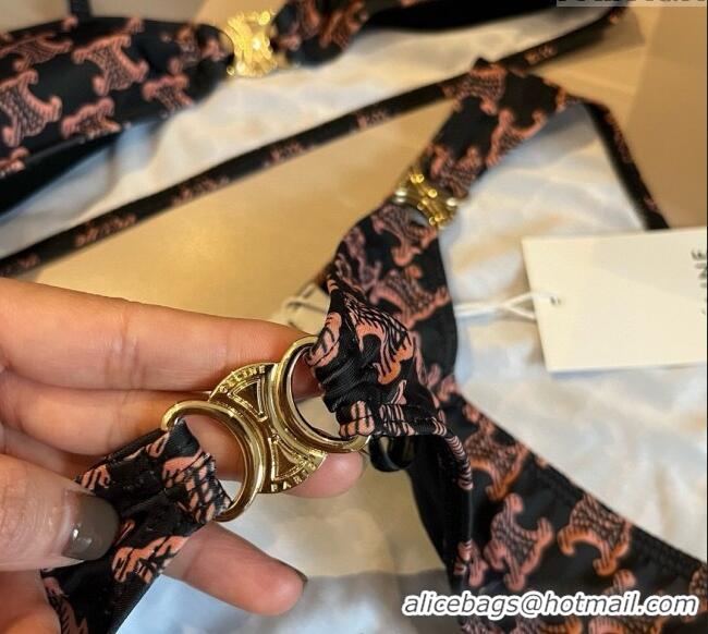 Good Quality Celine Two-Pieces Swimwear 0313 Pink/Black 2025