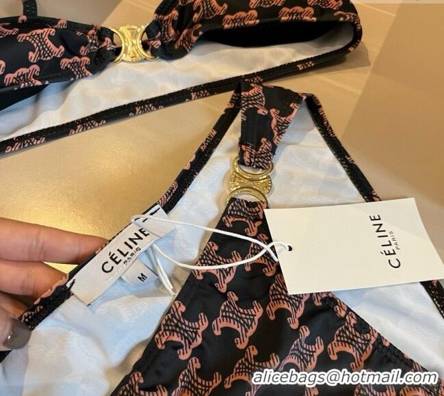 Good Quality Celine Two-Pieces Swimwear 0313 Pink/Black 2025