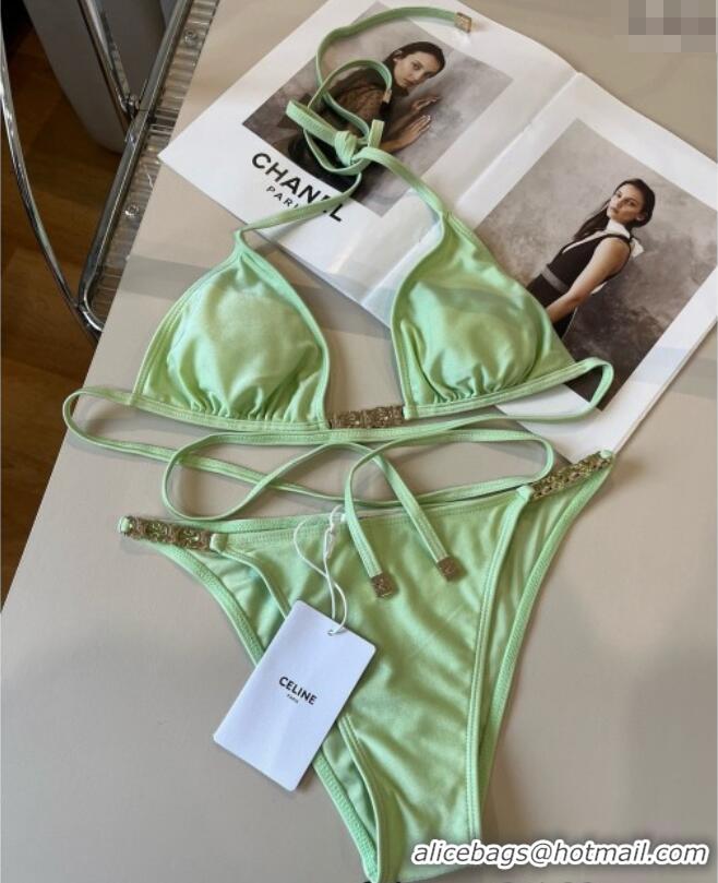 Low Price Celine Two-Pieces Swimwear 0313 Light Green 2025