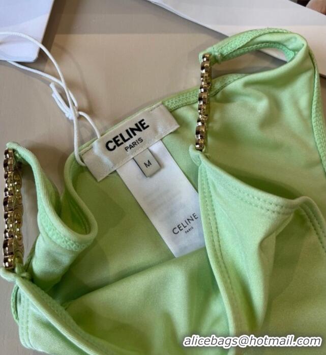 Low Price Celine Two-Pieces Swimwear 0313 Light Green 2025