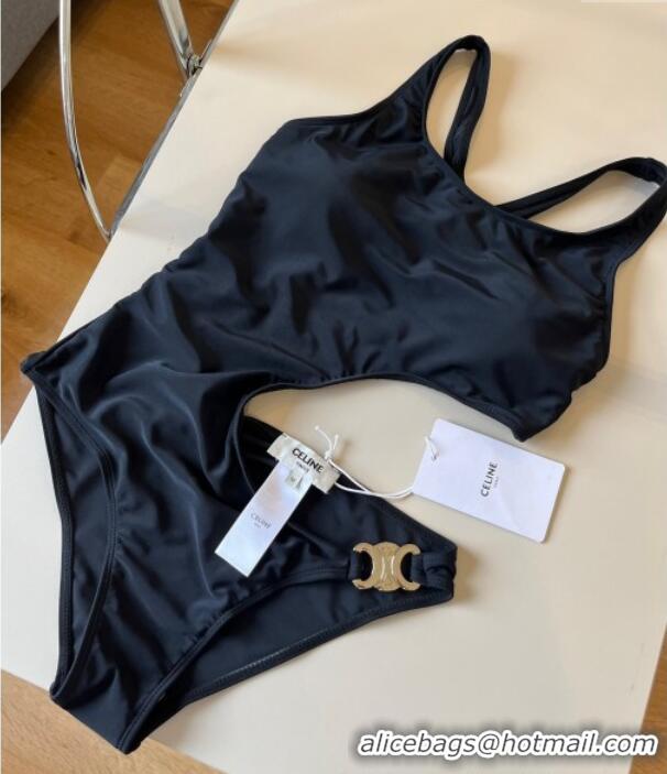 ​Pretty Style Celine One-Piece Swimwear 0313 Black/Gold 2025