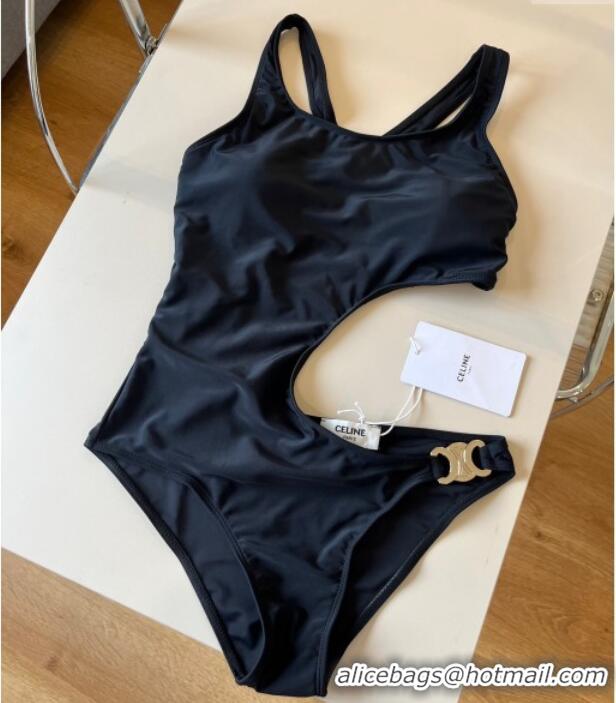 ​Pretty Style Celine One-Piece Swimwear 0313 Black/Gold 2025