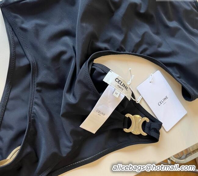 ​Pretty Style Celine One-Piece Swimwear 0313 Black/Gold 2025