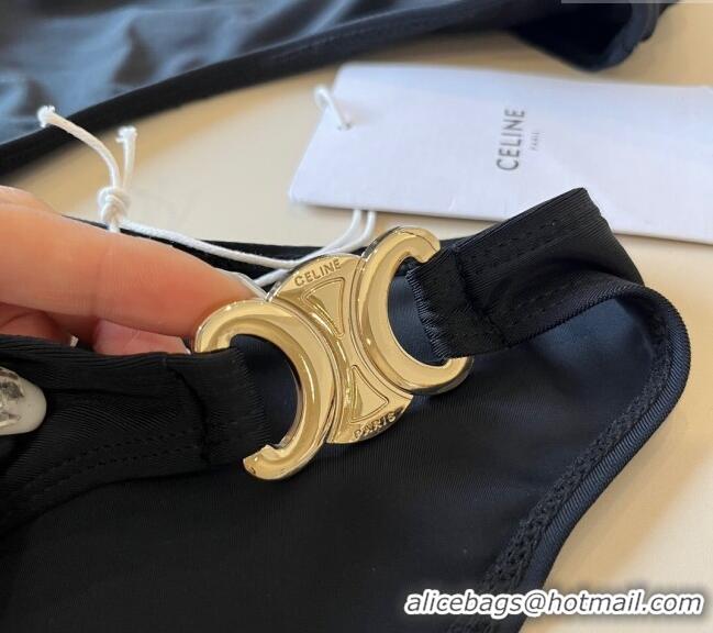 ​Pretty Style Celine One-Piece Swimwear 0313 Black/Gold 2025