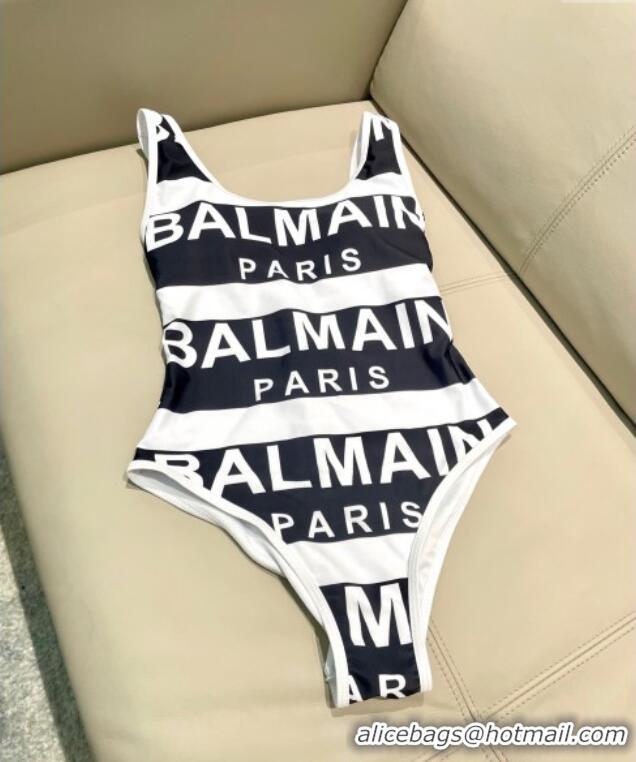 Grade Quality Balmain One-Piece Swimwear 0313 White/Black 2025